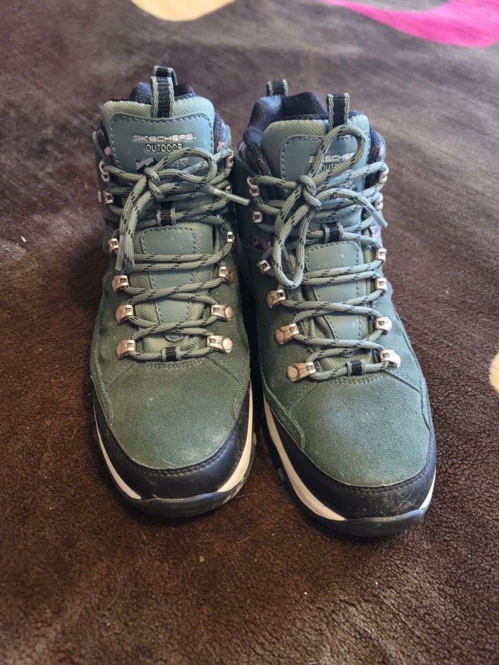 Skechers Green Lace-Up Outdoor Hiker Boots